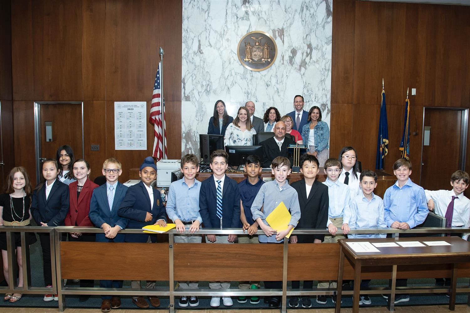  group shot in courtroom